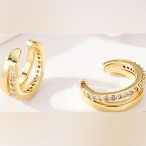 Gold Cuff Earrings